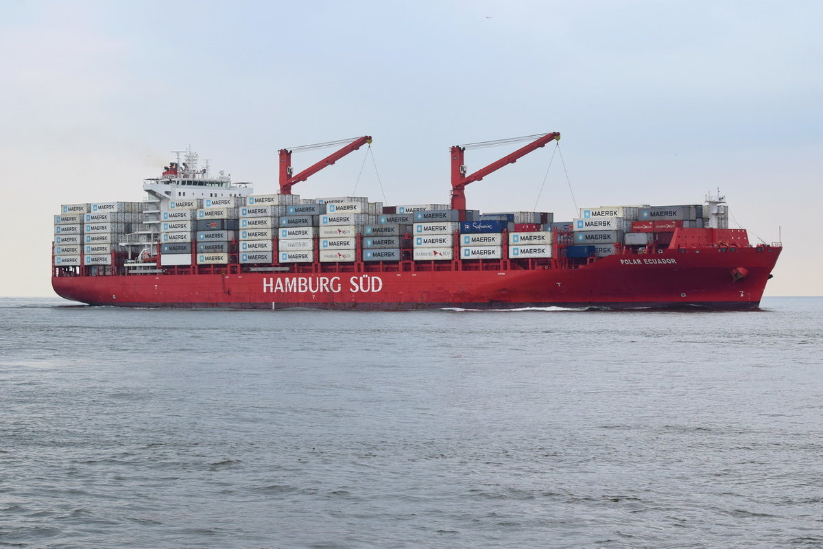 POLAR ECUADOR , Containerschiff , IMO 9786774 , Baujahr 2017 , 230 x 37.3 m , 3884 TEU , Cuxhaven , 04.06.2020
