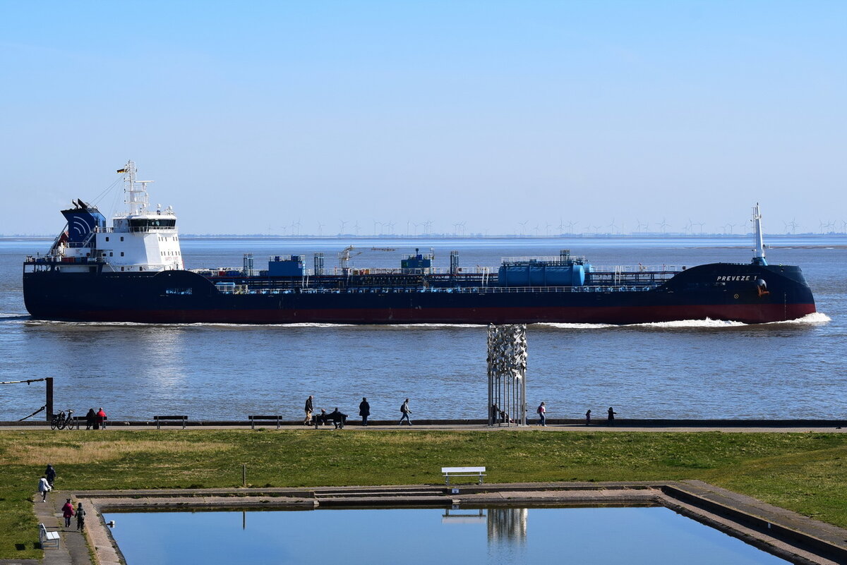 PREVEZE 1 , Tanker , IMO 9811127 , 145 x 20 m , Baujahr 2019 , 20.04.2022 , Cuxhaven