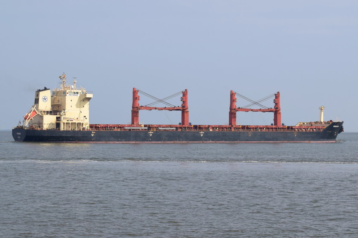 PRIONAS , Bulk Carrier , IMO 9308118 , Baujahr 2005 , 189.99m × 32.25m , am 03.09.2018 bei der Alten Liebe Cuxhaven 