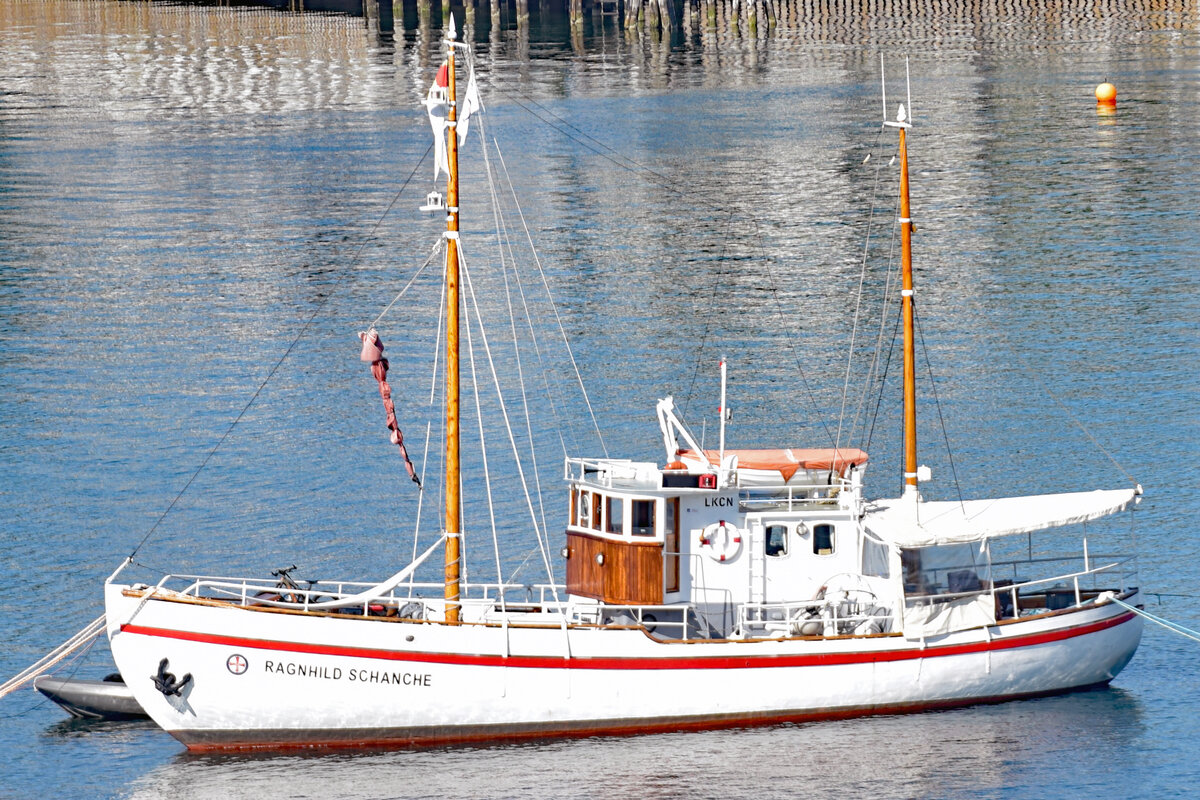 RAGNHILD SCHANCHE, ein ehemaliges Seenotrettungsboot, am 18.7.2021 im Hafen von Oslo