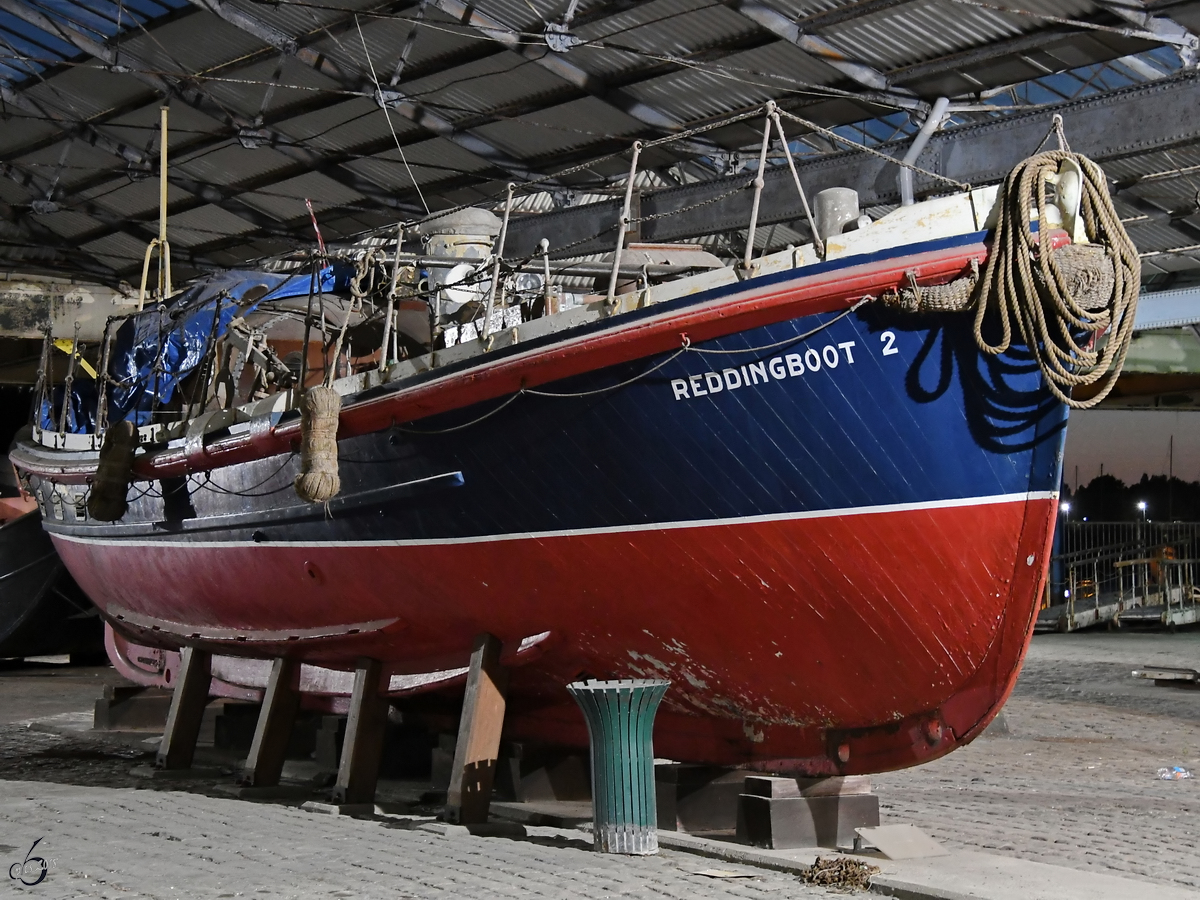  Reddingsboot Watson 2 , Baujahr 1948 Ende Juli 2018 in Antwerpen. (Aufnahme entstand von einem öffentlichen Fußweg aus)