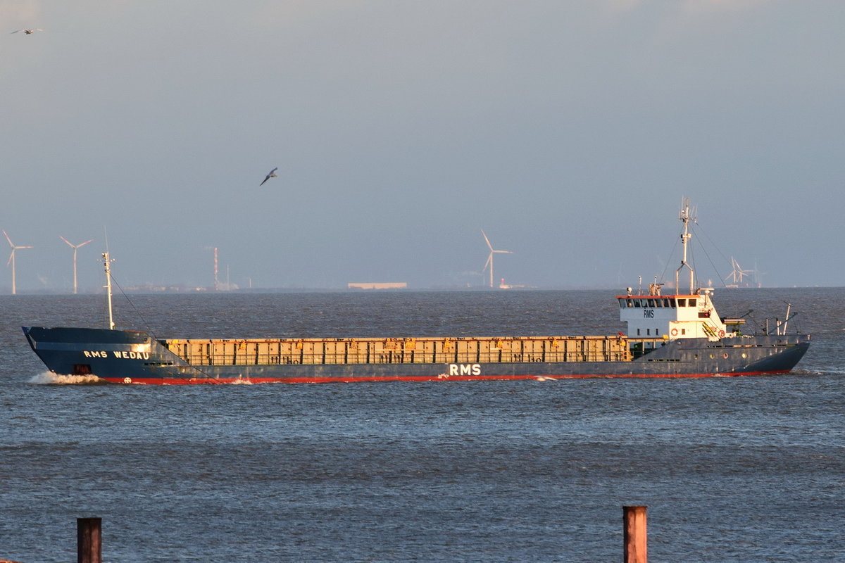 RMS WEDAU ,  General Cargo , IMO 8503096 , Baujahr 1985 , 82.2 × 11.3m , 26.12.2017 Cuxhaven