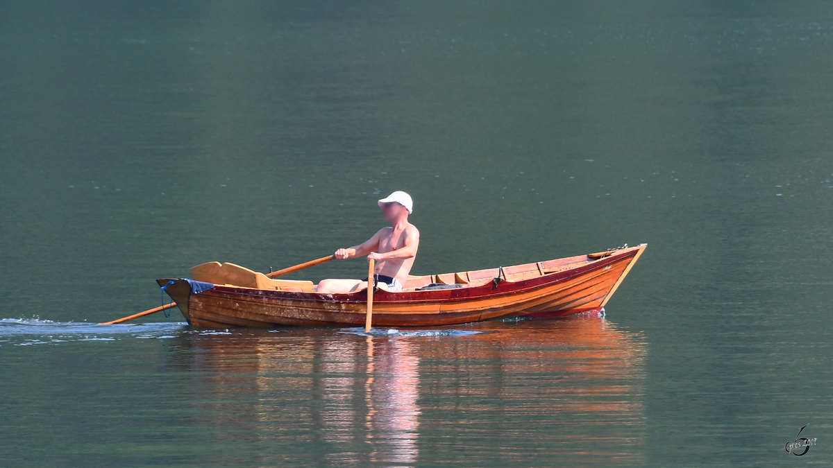 Rudern am Morgen auf dem Millstätter See. (August 2019)