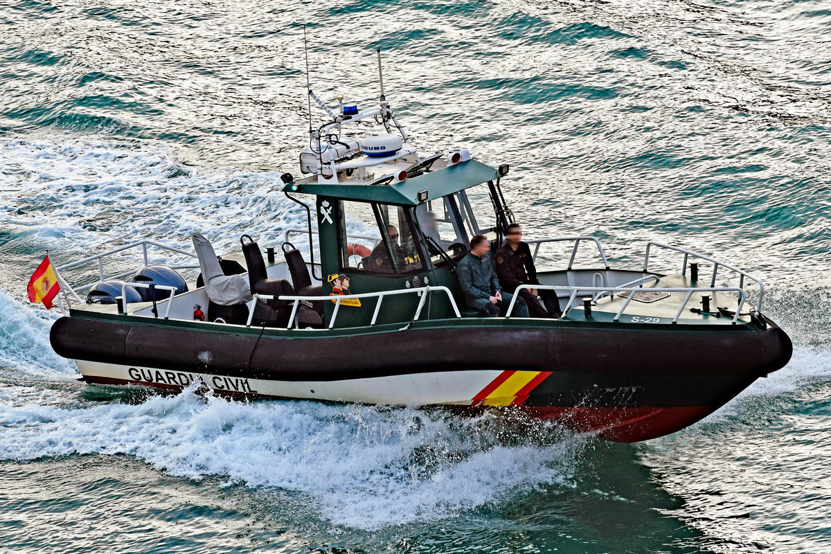 S-29 der GUARDIA CIVIL am 1.11.2019 im Hafen von Barcelona