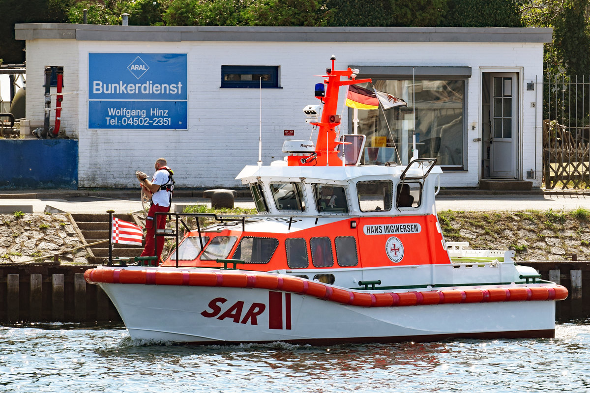 SAR-Schiff HANS INGWERSEN am 16.08.2020 im Hafen von Lübeck-Travemünde