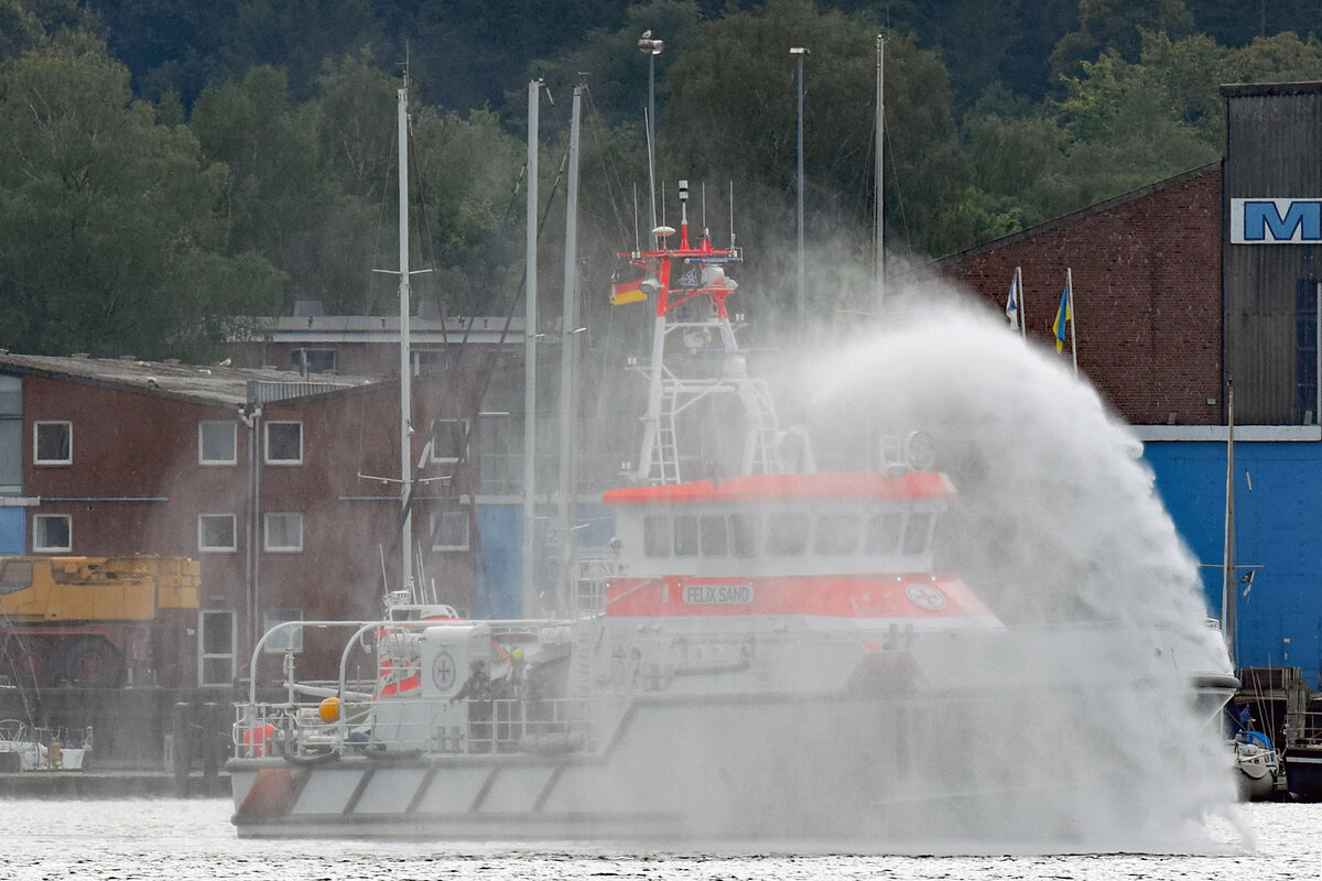 SAR-Schiff/-Kreuzer FELIX SAND am 27.08.2022 in Lübeck-Travemünde