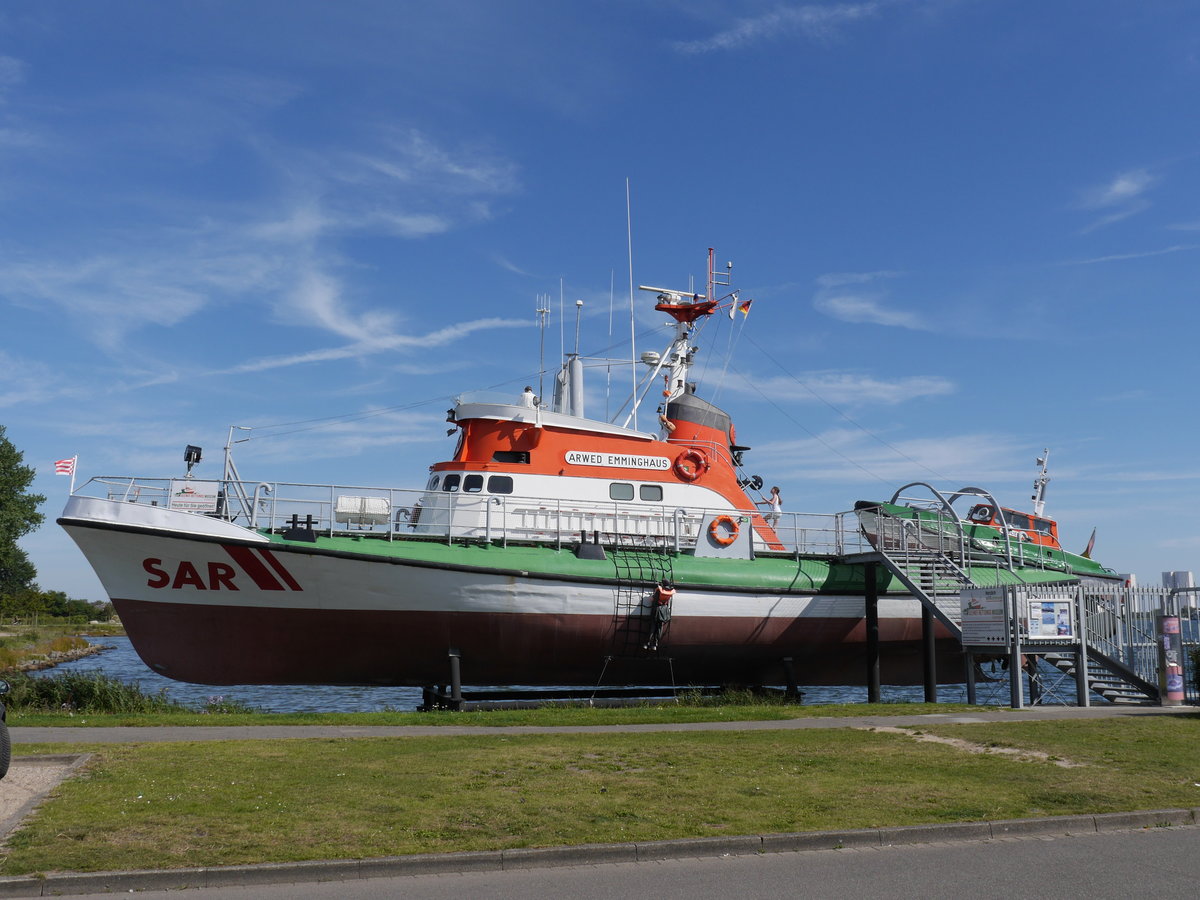 SAR Seenotkreuzer ARWED EMMINGHAUS der DGzRS (ex Hannes b Hafstein 2188), zu besichtigen im Hafen Burgstaaken auf Fehmarn; 25.08.2016


