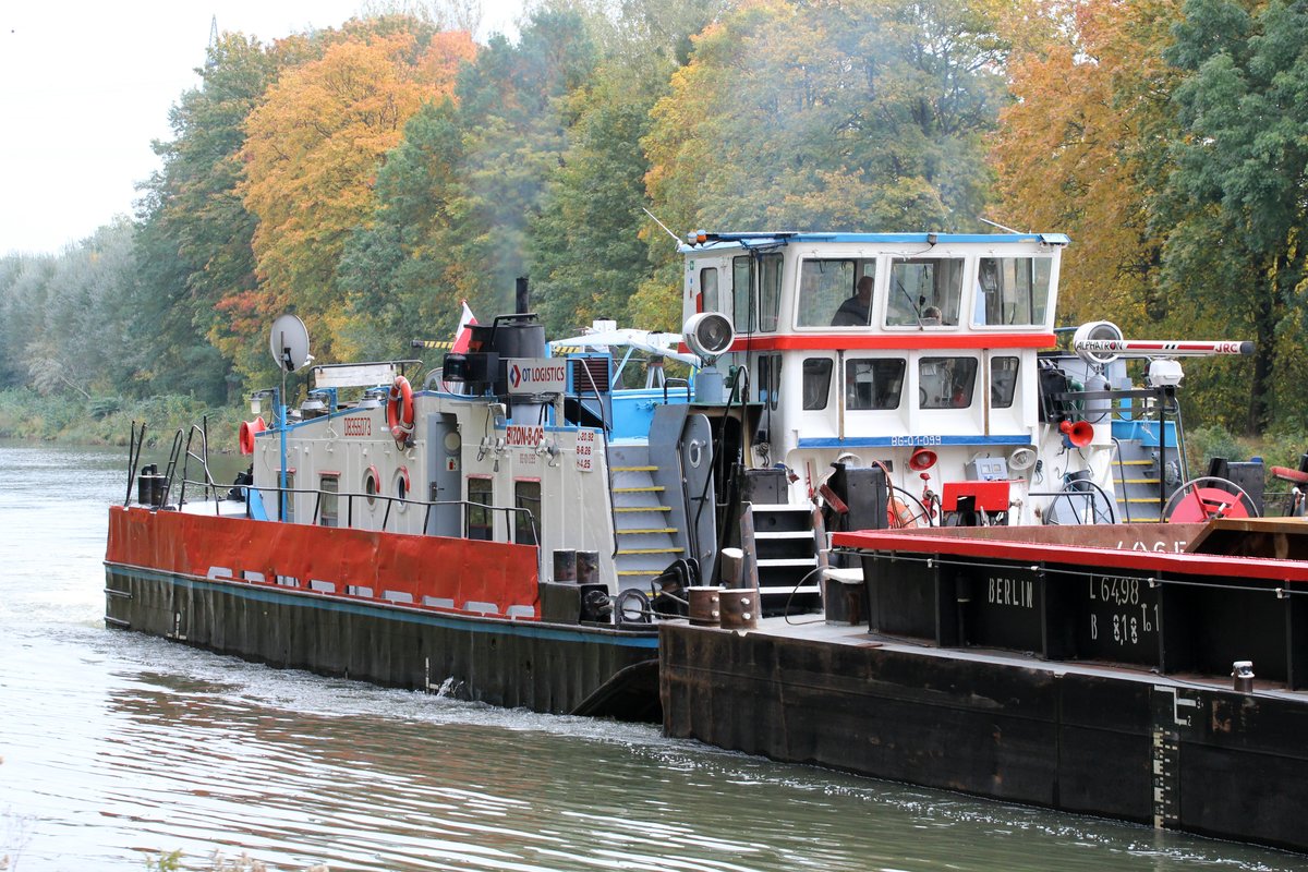 SB Bizon-B-06 , 08355073 , 20,92 x 8,26m , am 20.10.2016 auf der UHW bei Schlänitzsee zu Tal.