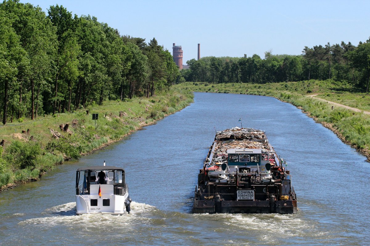 SB Edwina (05604330) am 01.06.2017 im Elbe-Havel-Kanal auf Bergfahrt Richtung Wendsee / Brandenburg/Havel.