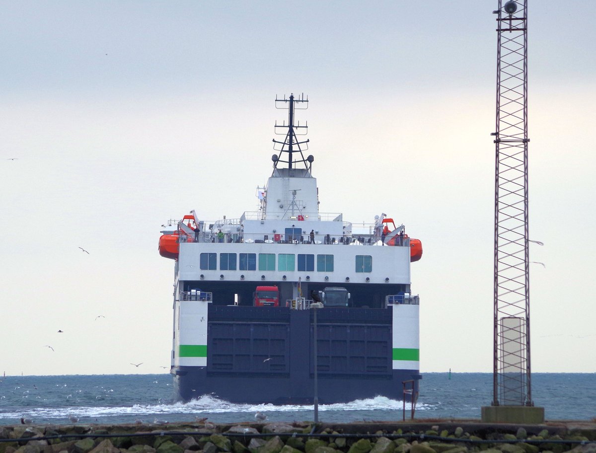 Scandlines Fähre MS Berlin auslaufend Gedser am 20.10.16