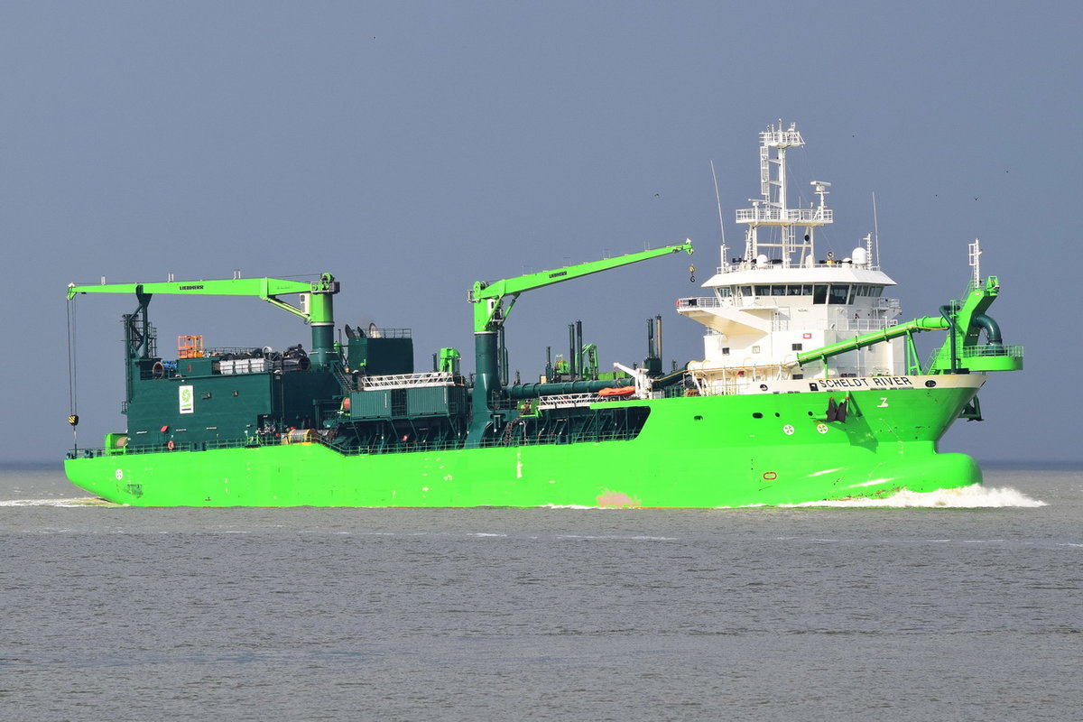 SCHELDT RIVER , Saugbagger , IMO 9778143 , Baujahr 2017 , 116 × 26m , 03.04.2018 Cuxhaven Alte Liebe