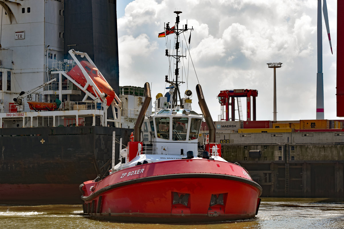 Schlepper ZP BOXER (IMO 9597355) am 26.05.2020 im Hafen von Hamburg