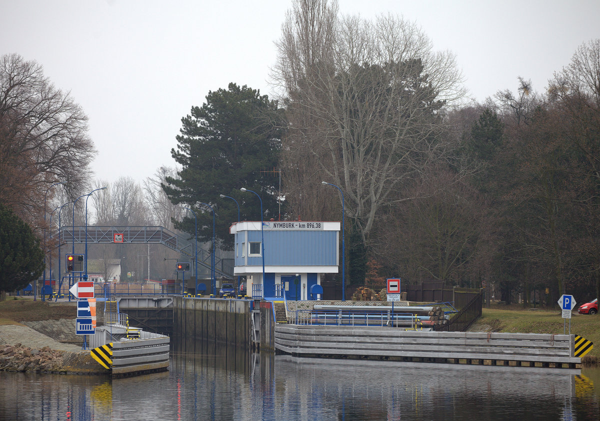 Schleuse Nymburk, 25.01.2020, 13:34 Uhr.