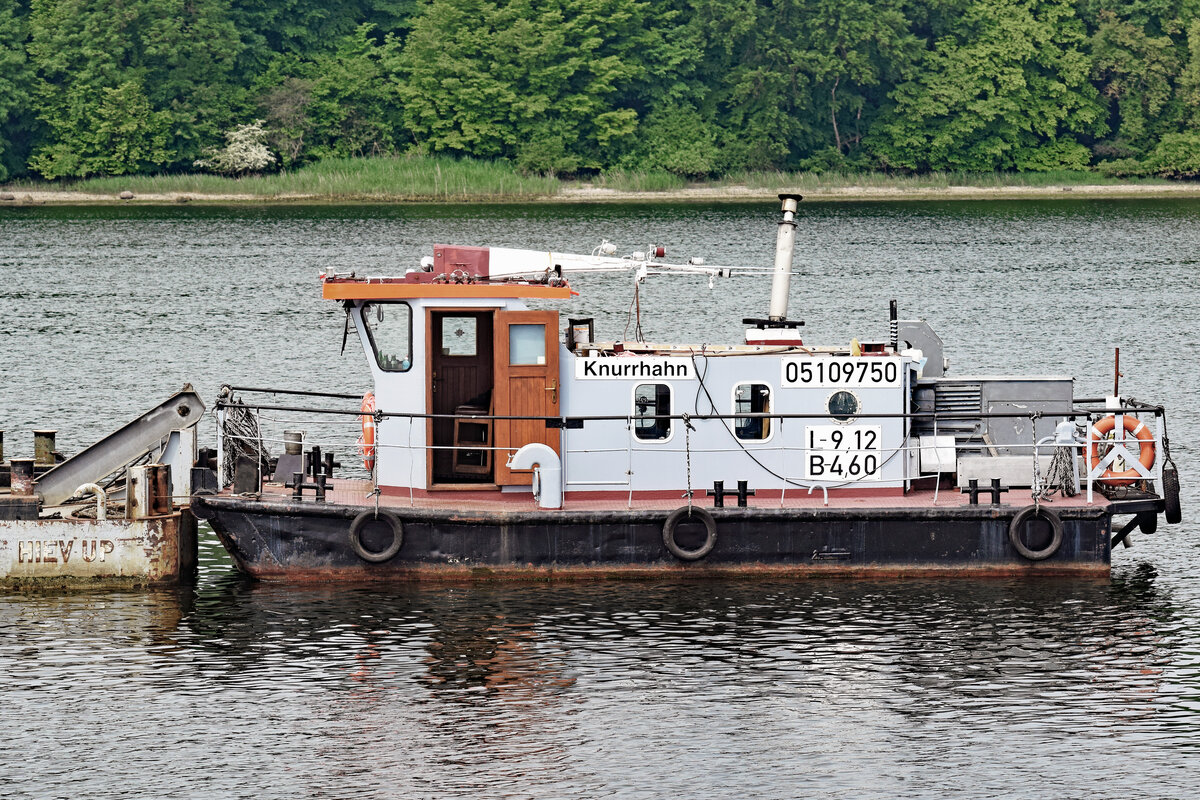 Schubboot KNURRHAHN (05109750) am 7.6.2021 auf der Trave unweit Skandinavienkai Lübeck-Travemünde