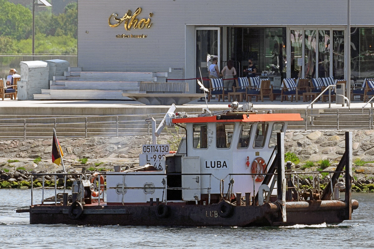 Schubboot LUBA (ENI 05114130) am 31.5.2021 im Hafen von Lübeck-Travemünde