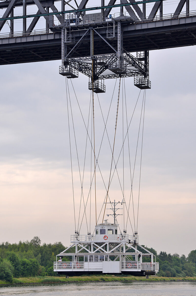 Schwebefähre Rendsburg bei der Überfahrt 16.06.2023