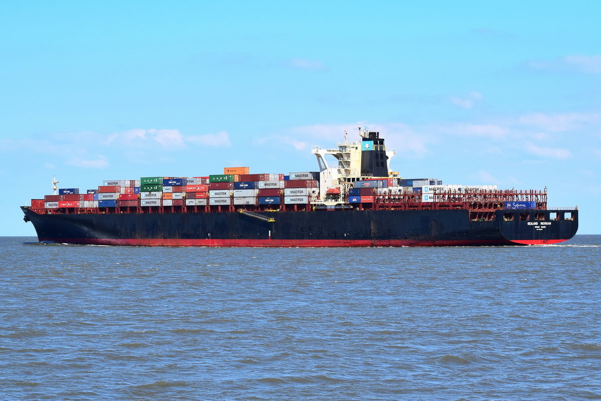 Sealand Michigan , Containerschiff , IMO 9196864 , Baujahr 2000 , 304.16 × 40.03m , 6420 TEU , 15.05.2019 , Cuxhaven
