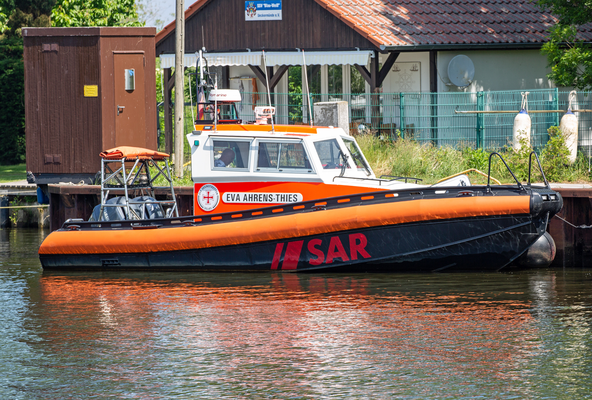 Seenotrettungsboot EVA AHRENS-THIES seit August 2020 in Ueckermünde im Einsatz. - 05.06.2022