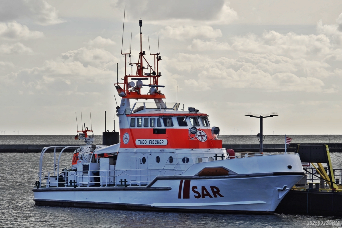 Seenotrettungskreuzer  Theo Fischer  im Schutzhafen Borkum. 22.09.2025