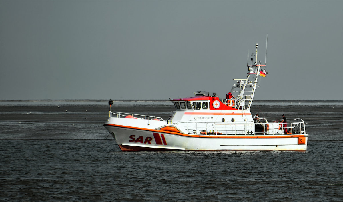 Seenotrettungskreuzer THEODOR STORM in der Nordsee. Aufnahme vom 22.07.2015