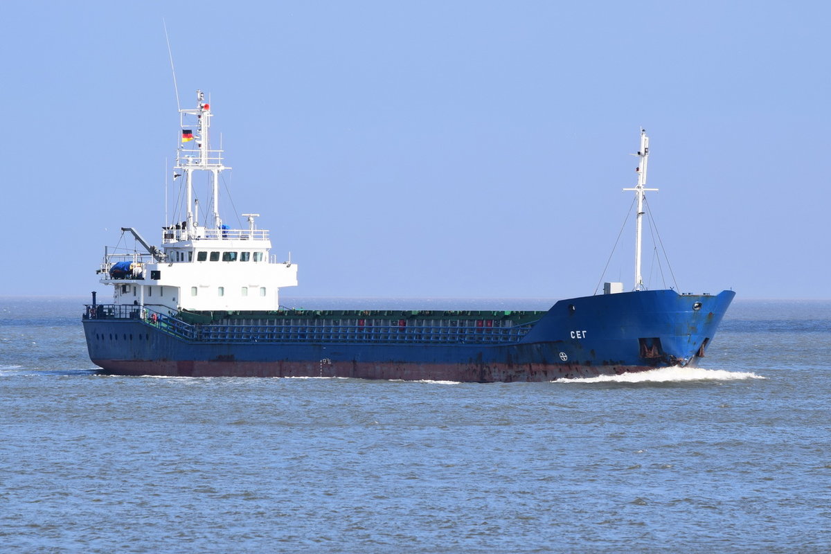 SEG , General Cargo , IMO 9066045 , Baujahr 1993 , 72 TEU , 81.34 × 11.58m , 05.04.2018 Alte Liebe Cuxhaven
