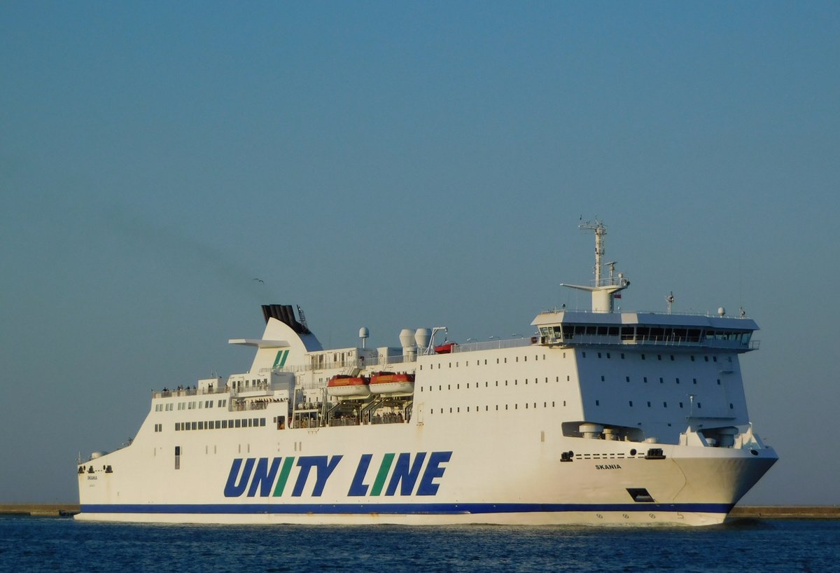 SKANIA, Unity Line, einlaufend Swinemünde, 15.08.2020