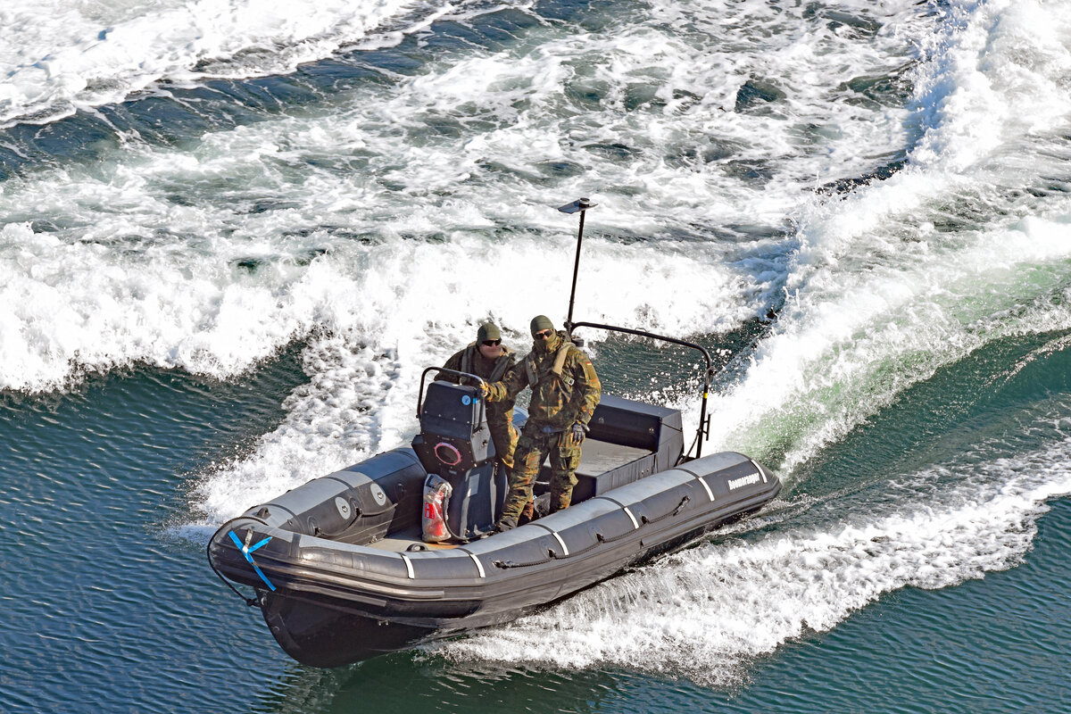 Speedboot der Bundeswehr vom Typ BOOMERANGER am 15.06.2022 in der Kieler Förde