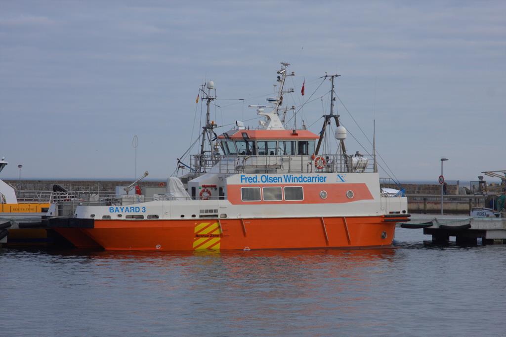 Spezial Carrier BAYARD 3 der Fa. Fred Olsen am 27.2.2017 im Hafen Sassnitz.
