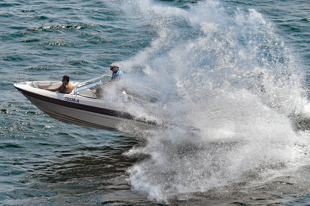 Sportboot mit Kennung 75338-A am 23.06.2019 auf der Kieler Förde