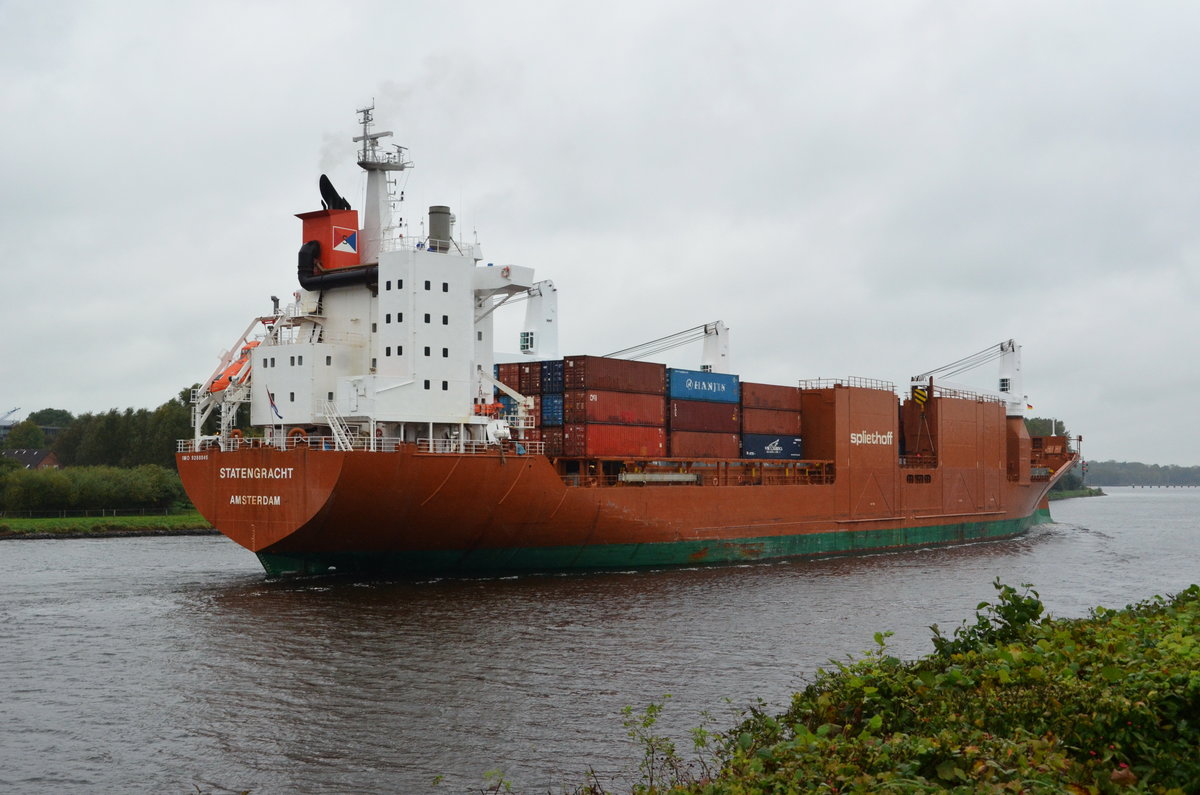 Statengracht, Bulk Carrier, Heimathafen Amsterdam, Baujahr 2004, Gesamtlänge x Grösste Breite: 172.6m × 25.65m, Baujahr: 2004. Am 07.10.17 bei Schachtaudorf.