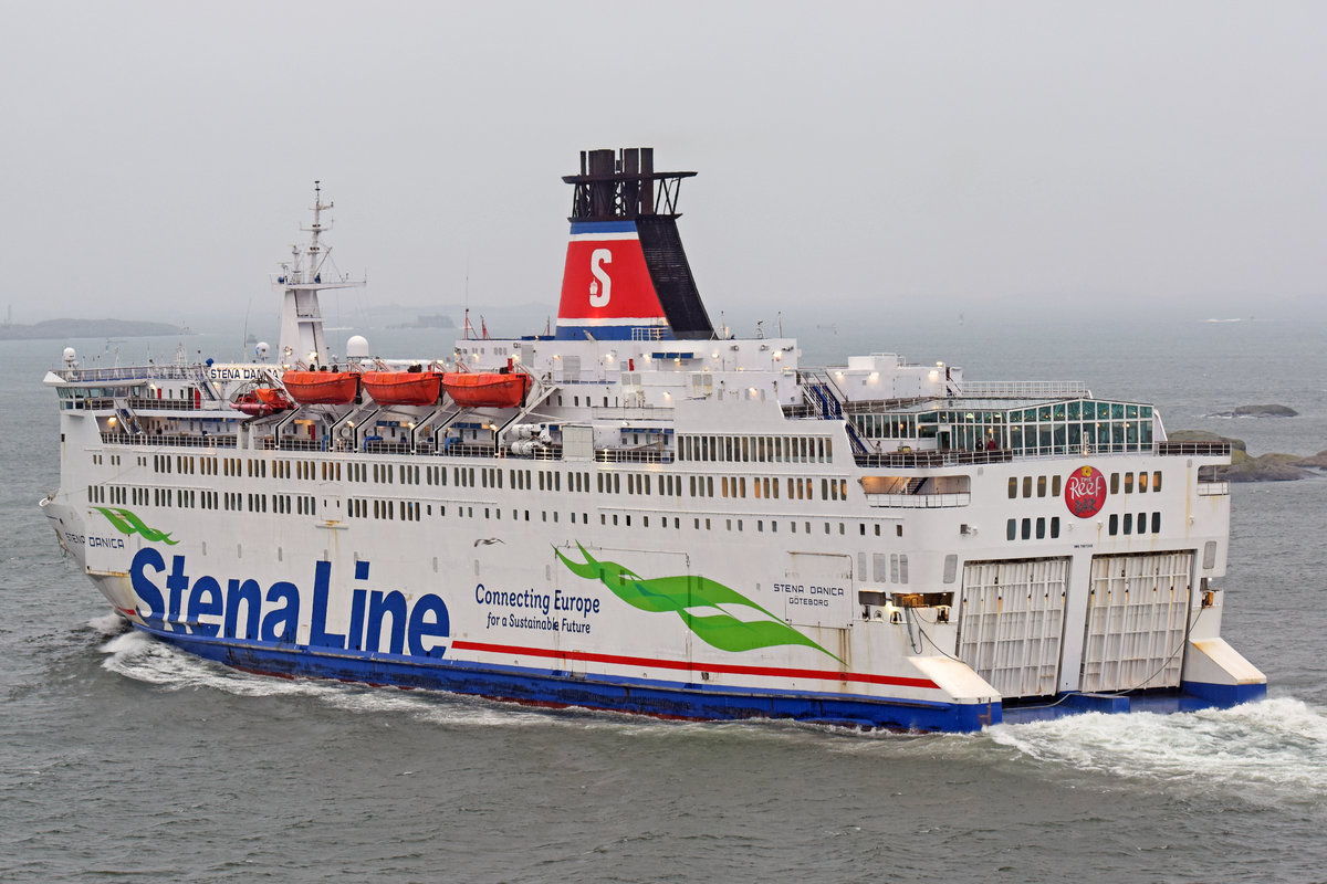 STENA DANICA (IMO 7907245) am 9.2.2018 unweit Göteborg