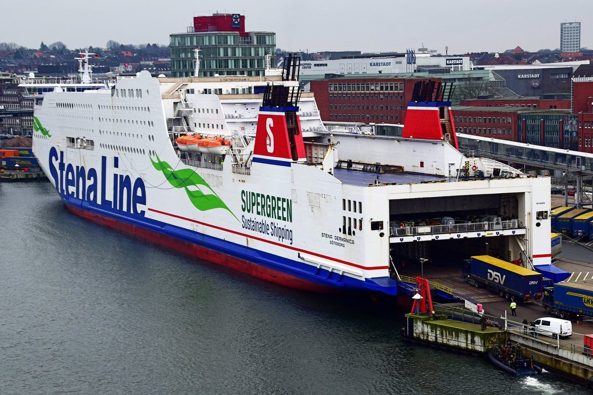 STENA GERMANICA (IMO 9145176) im Hafen von Kiel. Aufnahme vom 10.02.2016