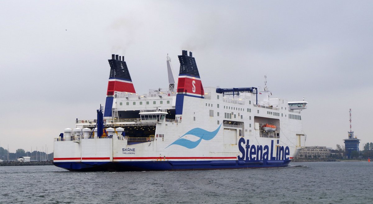 Stena Line Fähre Skane eingehend Rostock am 21.10.16