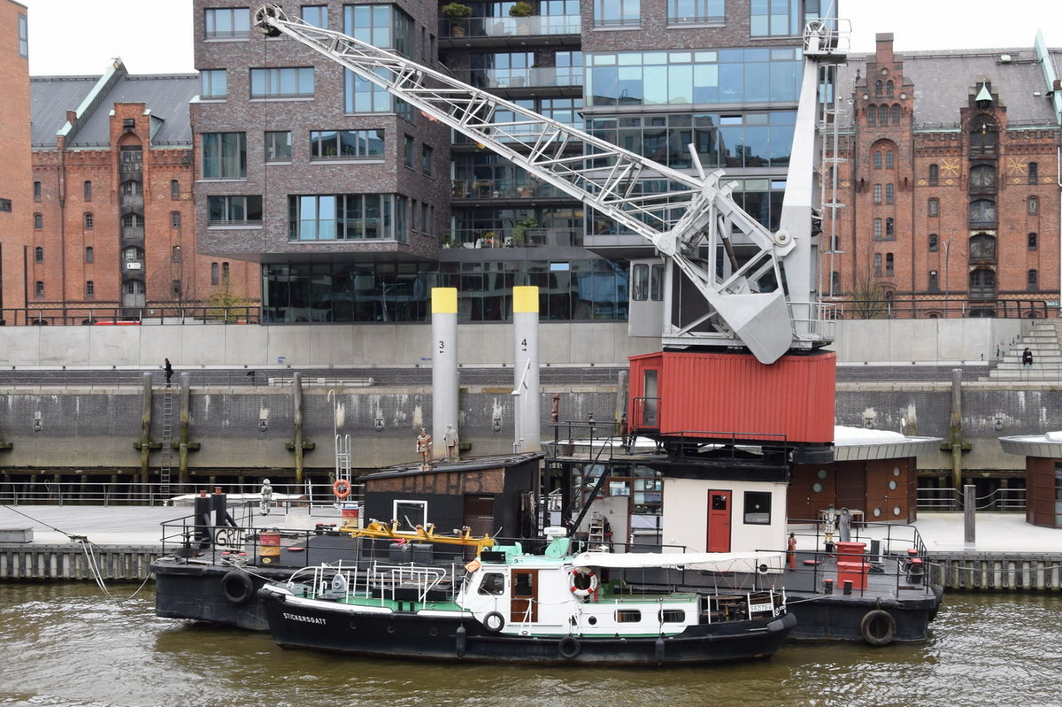 STICKERSGATT , Traditionsschiff , Baujahr 1955 , 14 x 4m , 29.04.2016 Hafencity Hamburg