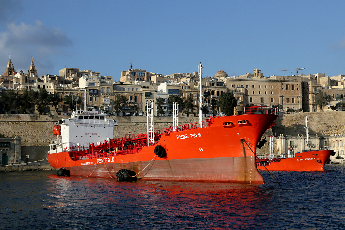 Tanker Padre Pio III, Valletta, Malta, 28.12.2015