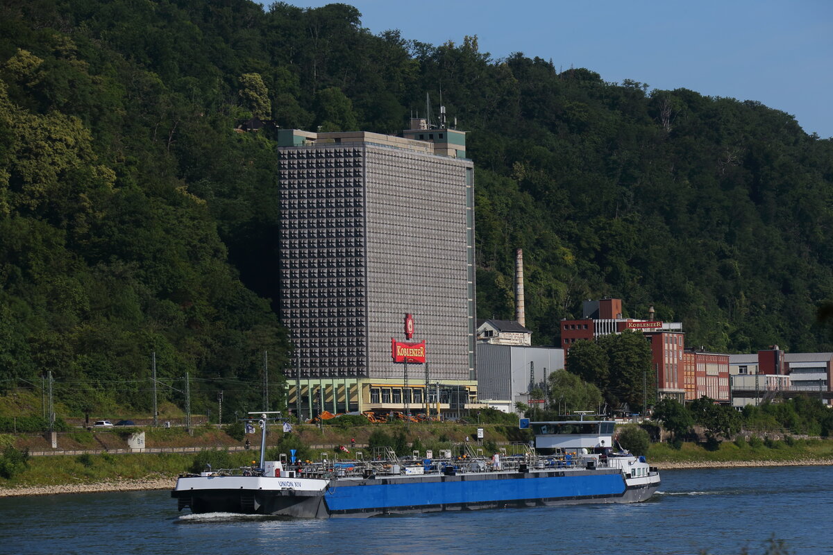 Tankschiff Union XIV am 22.06.2025 in Lahnstein am Rhein