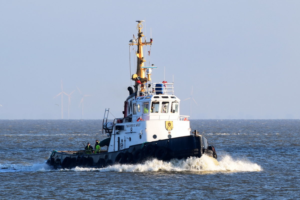 TAUCHER O.WULF 8 , Schlepper ,  MMSI 211328570 , 23 × 7m , 29.12.2017 Cuxhaven