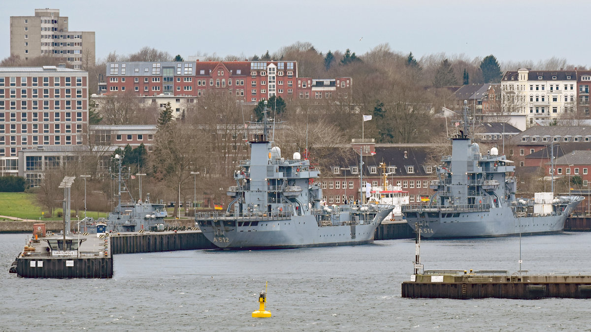 Tender A 512 und A 514 am 09.02.2020 in Kiel