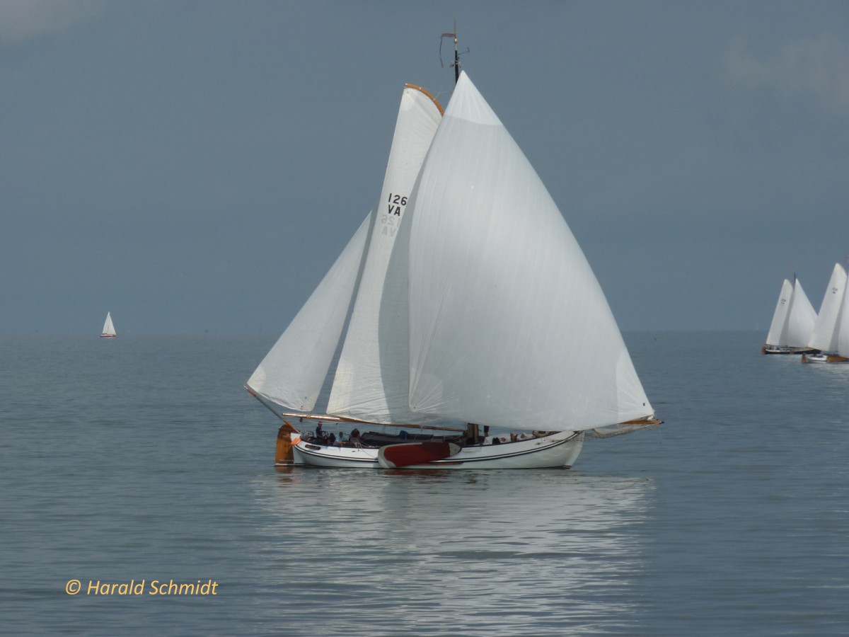 Tjalk am 7.9.2014 auf dem Ijsselmeer