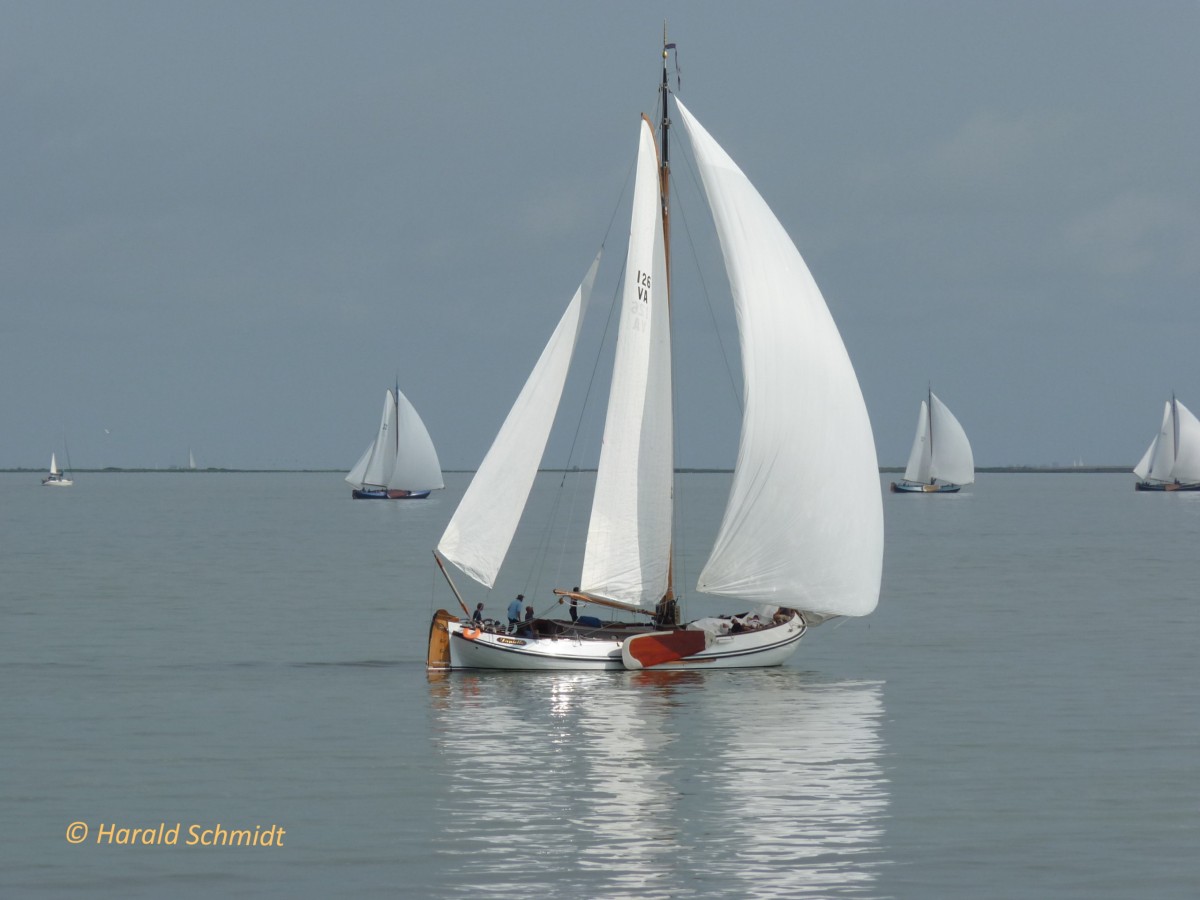 Tjalk am 7.9.2014 auf dem Ijsselmeer