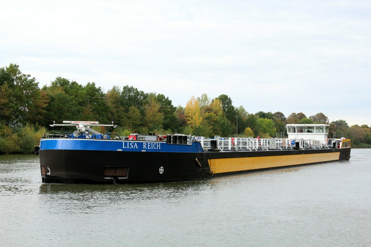 TMS Lisa Reich (04812820 , 85,97 x 9,60m) am 11.10.2019 im Stichkanal Salzgitter zu Berg unterhalb der Schleuse Üfingen.