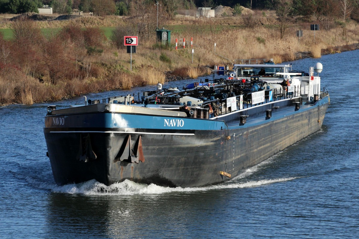 TMS Navio (04005120 , 85 x 9) am 07.01.2014 vom Berlin kommend im Elbe-Havel-Kanal bei Niegripp/Detershagen zu Tal.
