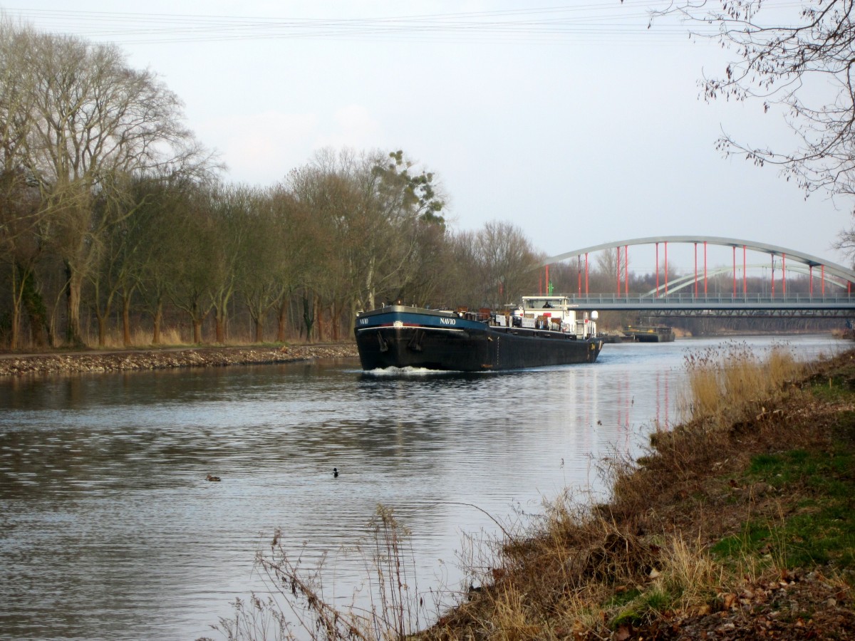 TMS Navio (04005120 , 85 x 9m) am 08.03.2016 im Sacrow-Paretzer Kanal / UHW bei Marquardt mit Fahrtrichtung Westen / Brandenburg a.d. Havel. Das Binnenschiff kam aus Berlin.