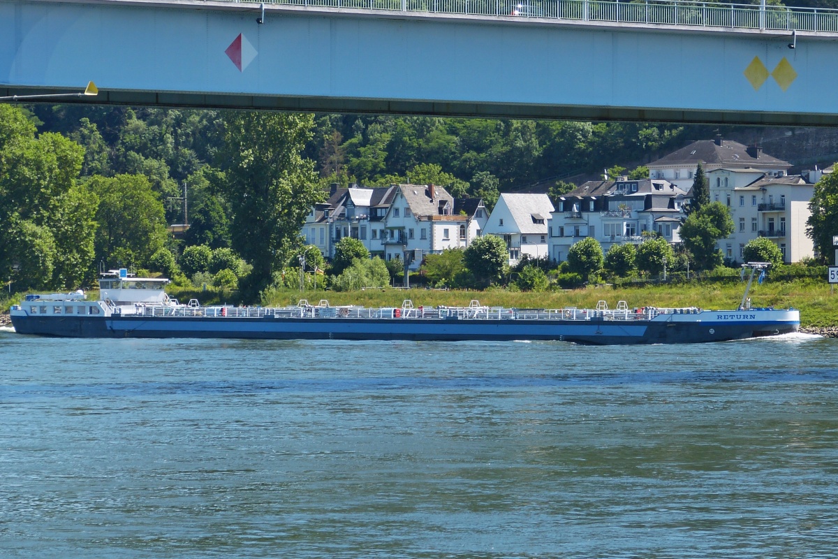 TMS RETURN, MMSI 211792410, zu Berg in Koblenz auf dem Rhein. 06.2022