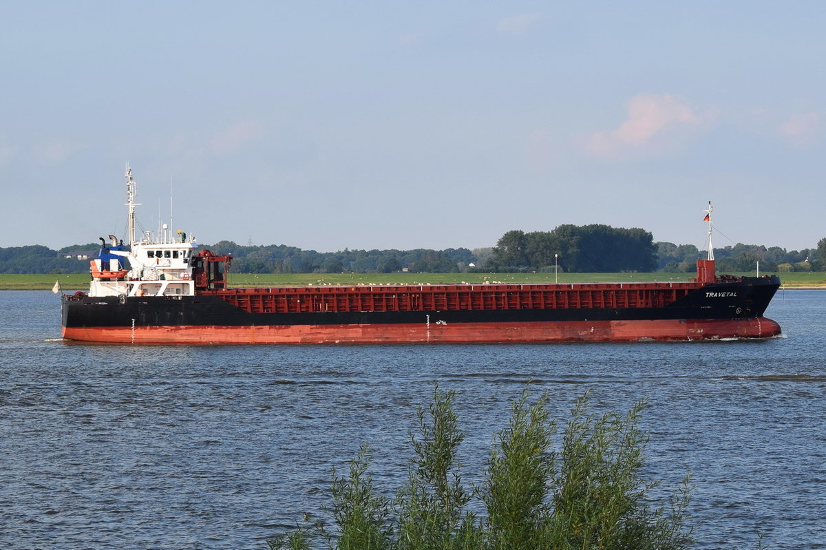 TRAVETAL , General Cargo , IMO 9471991 , Baujahr 2008, 89.97 × 15.4m , Grünendeich 04.09.2017