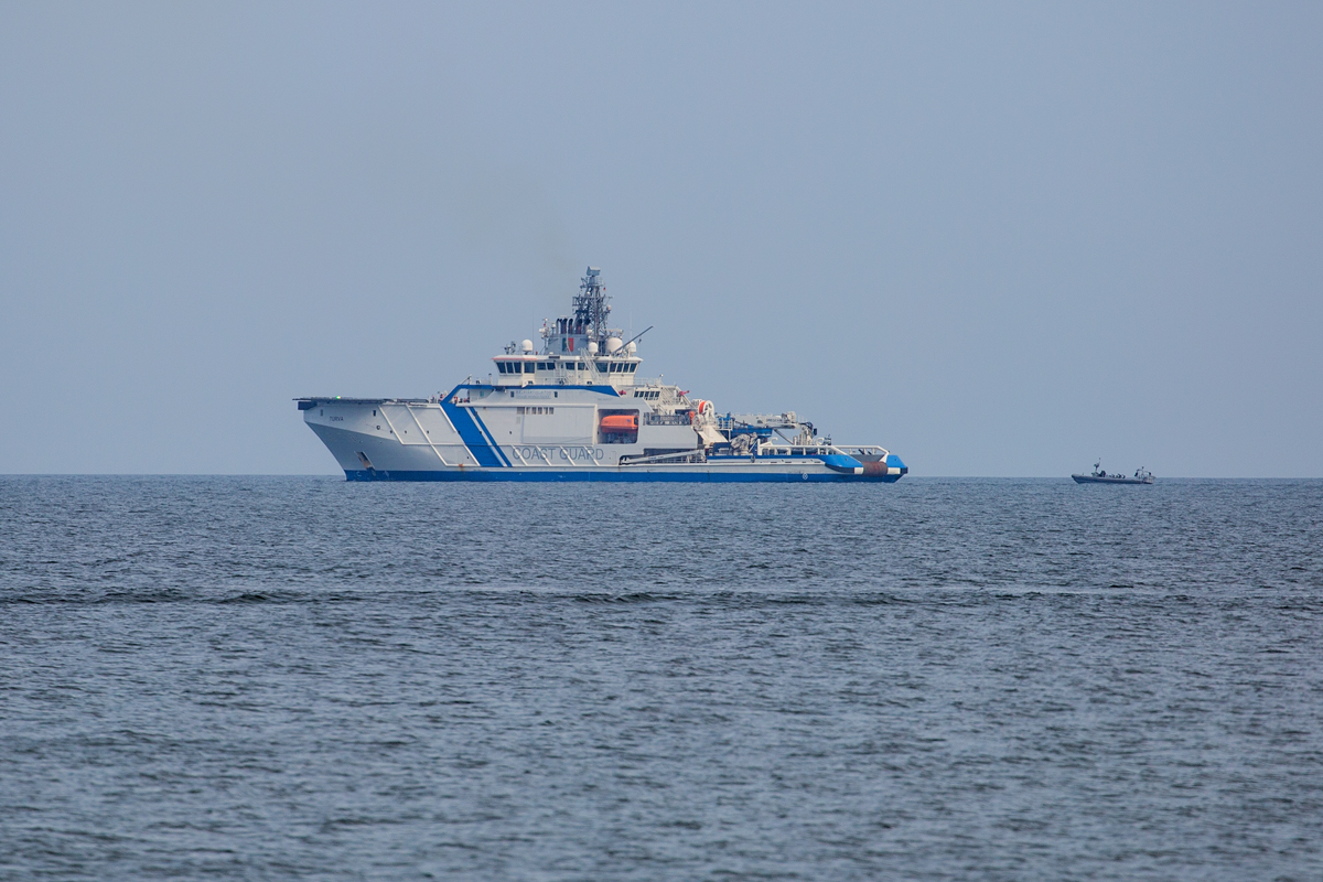 TURVA (IMO 9650377) der finnischen Küstenwache bei einer Übung vor Rügen mit der Küstenwache der Bundespolizei. - 23.06.2021