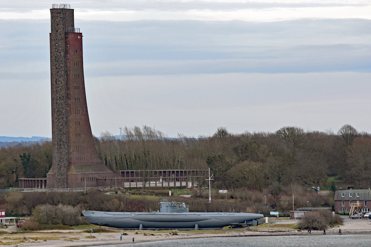 U 995 beim Marineehrenmal Laboe. Aufnahme vom 09.02.2020