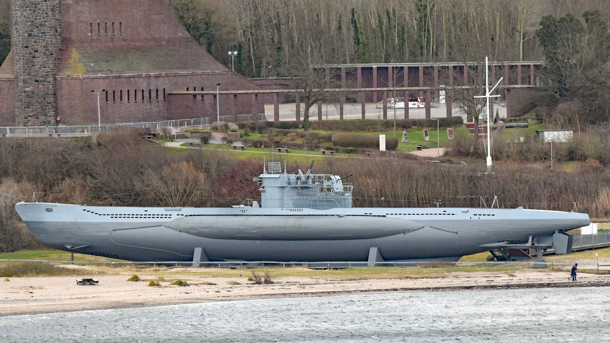 U 995 beim Marineehrenmal Laboe. Aufnahme vom 09.02.2020