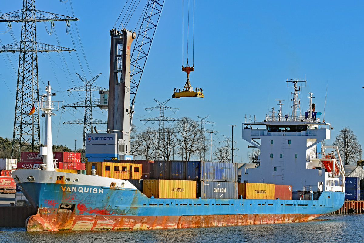 VANQUISH (IMO: 9116199) am 05.02.2020 im Hafen von Lübeck