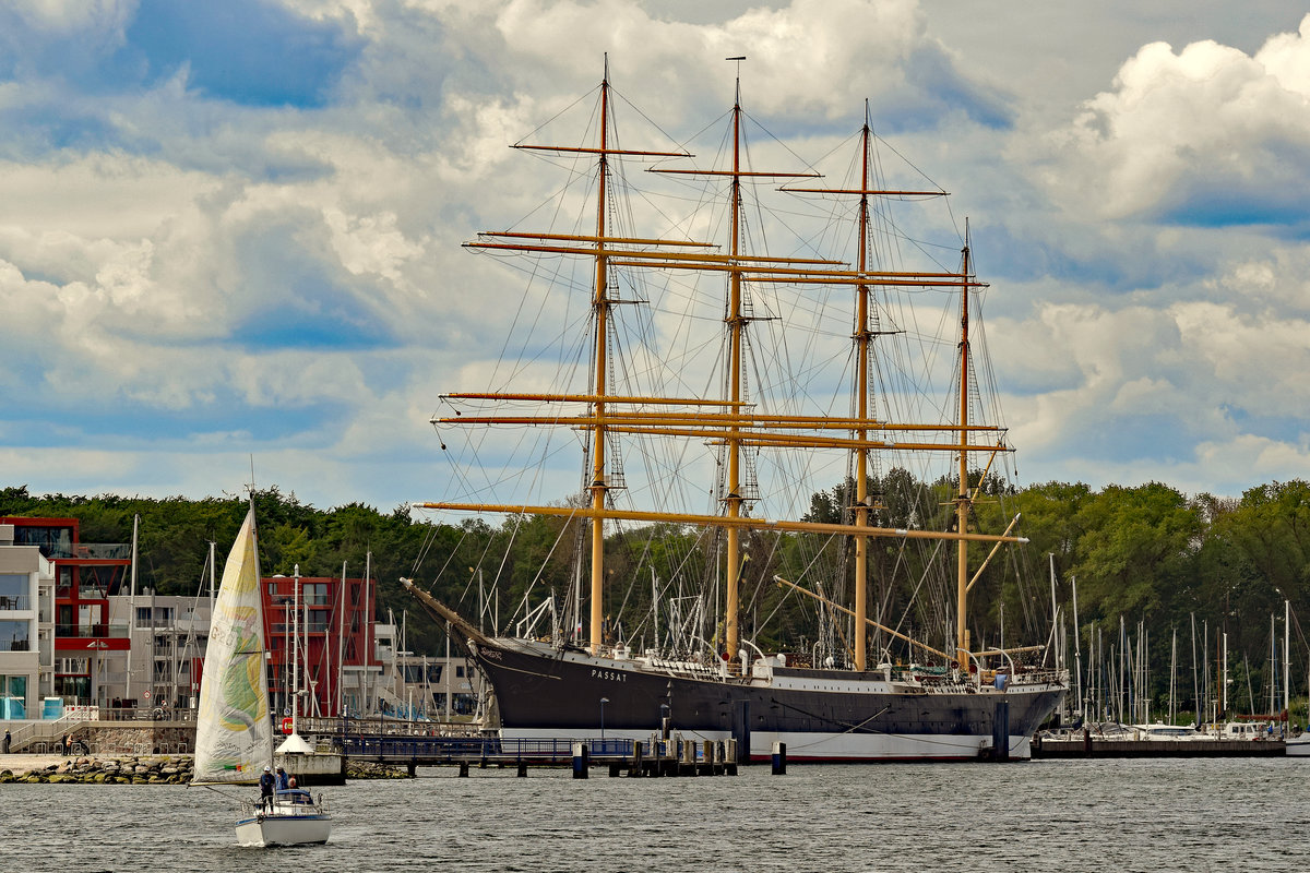 Viermastbark PASSAT am 16.05.2020 im Hafen von Lübeck-Travemünde